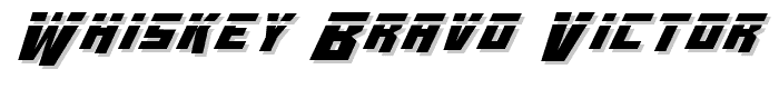 Whiskey Bravo Victor Laser font